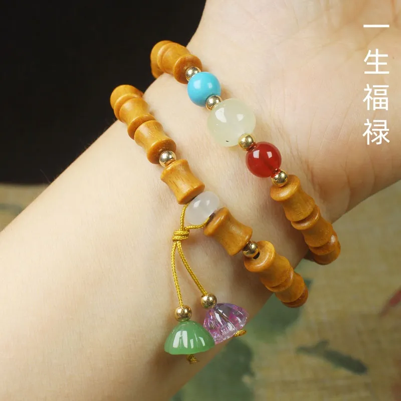 YUGONGYUAN Barbie Sandalwood Bracelets Unisex-4