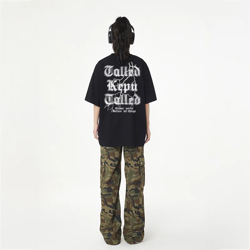Kepu T Shirt Unisex Black Stamp Yellow-5