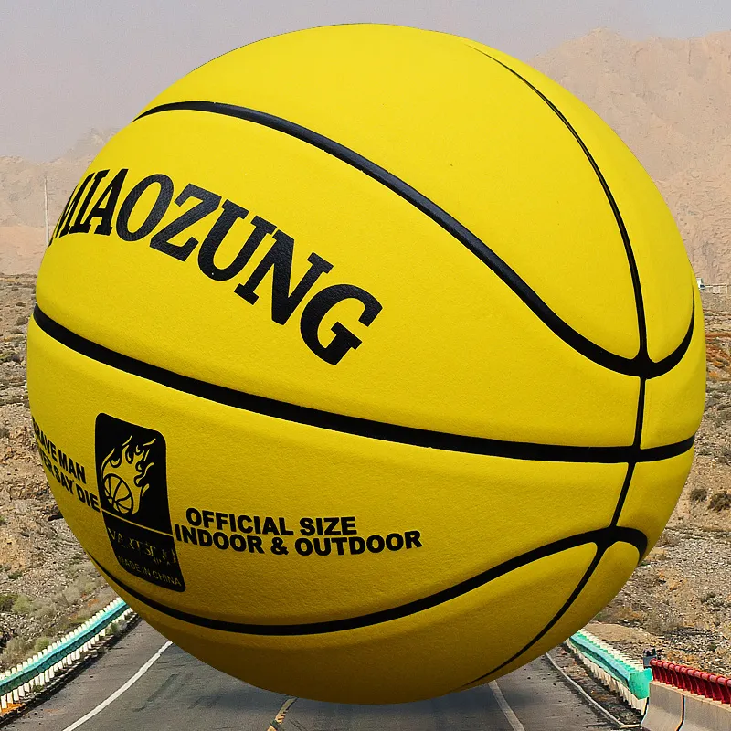 MIAOZUNG Microfiber Leather Basketball Yellow Size 7 Training Unisex-8