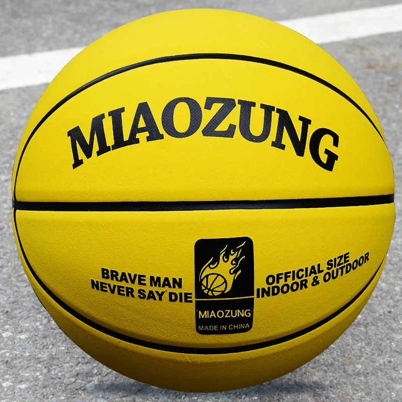 MIAOZUNG Microfiber Leather Basketball Yellow Size 7 Training Unisex-6