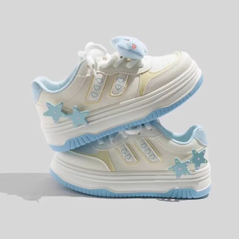 Boldi Kuki Low Top Skateboard Shoes Women's Sky Blue-3