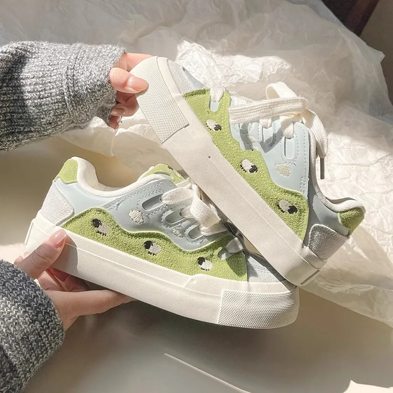 Boldi Kuki Low Top Skateboard Shoes Women's Grassland Green-2
