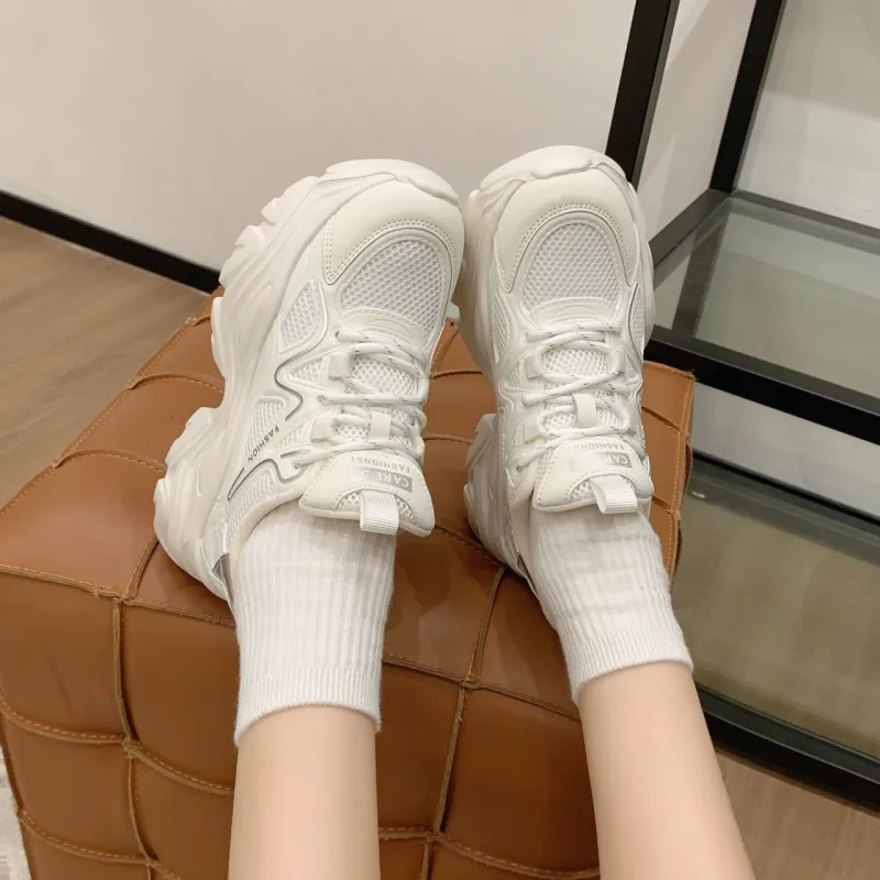 Boldi Kuki Breathable Height Increase Low Top Chunky Sneakers Women's-5