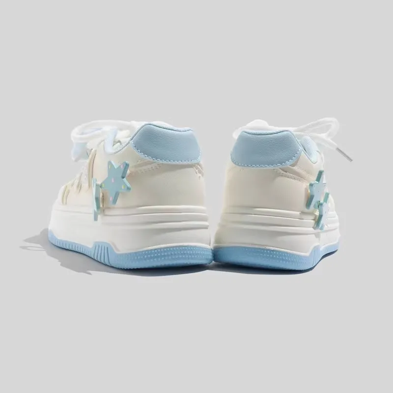 Boldi Kuki Low Top Skateboard Shoes Women's Sky Blue-4