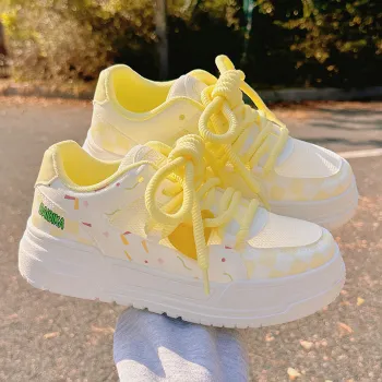 Boldi Kuki Low Top Skateboard Shoes Women's Yellow Shopping Bag
