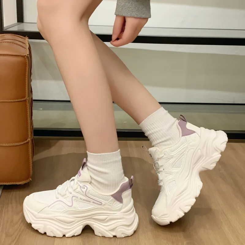 Boldi Kuki Breathable Height Increase Low Top Chunky Sneakers Women's-2