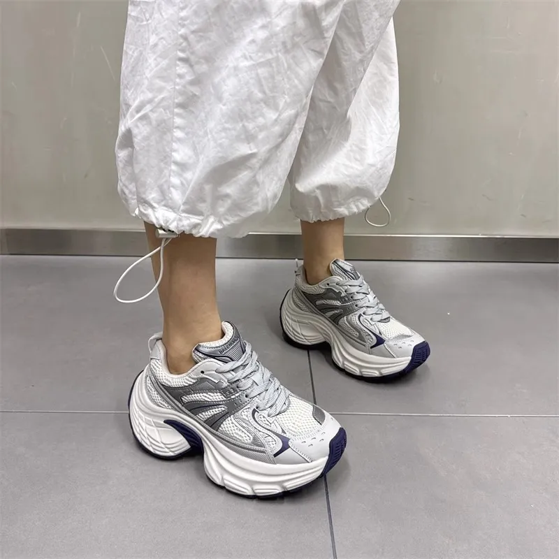 Boldi Kuki Height Increasing Breathable Low-Top Chunky Sneakers Women's-3