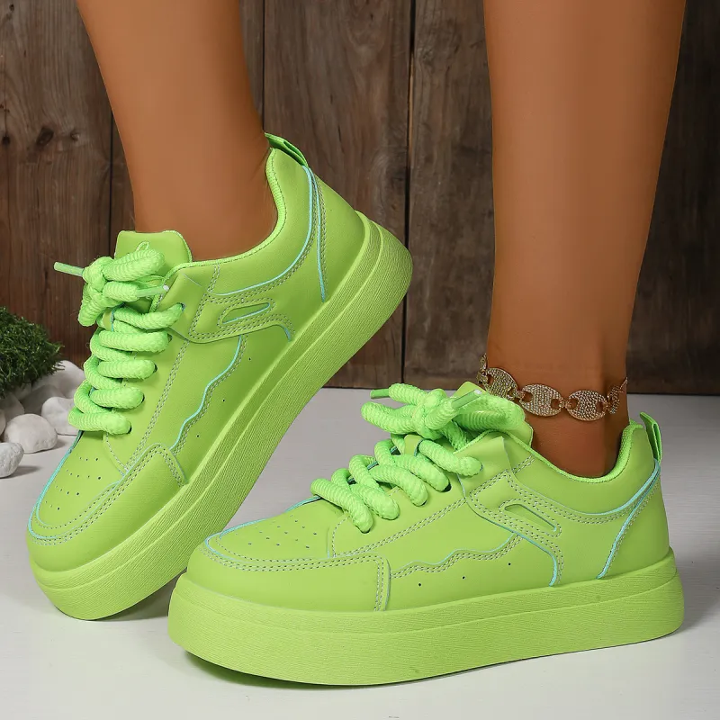 Boldi Kuki Low Top Skateboard Shoes Unisex Green-1
