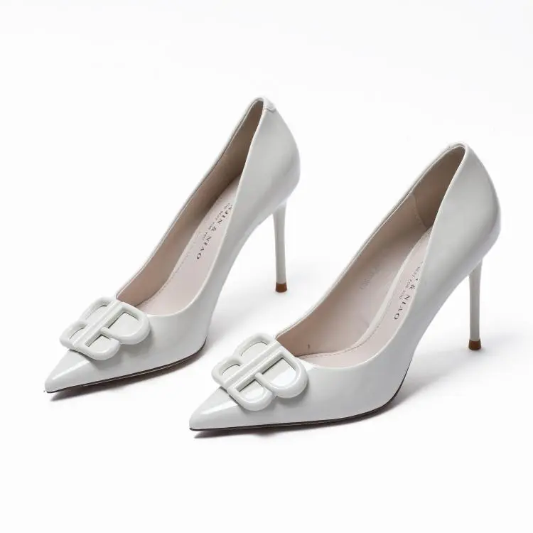 FESOUNE Slim Heel High Heels 8cm Women's-5