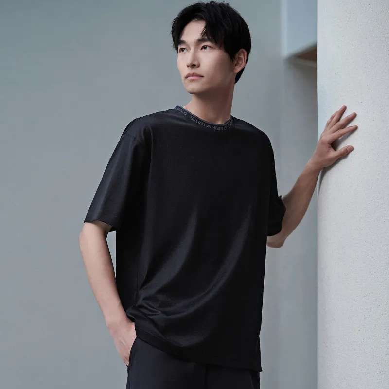 SAINT ANGELO T Shirt Unisex Obsidian Black-2