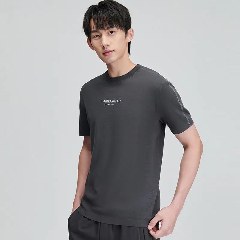 SAINT ANGELO T Shirts Unisex Cloud Mist Dark Gray-3