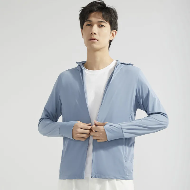 MIIOW Casual Hooded Lightweight Ice Silk Sun Protection Clothing Unisex-3