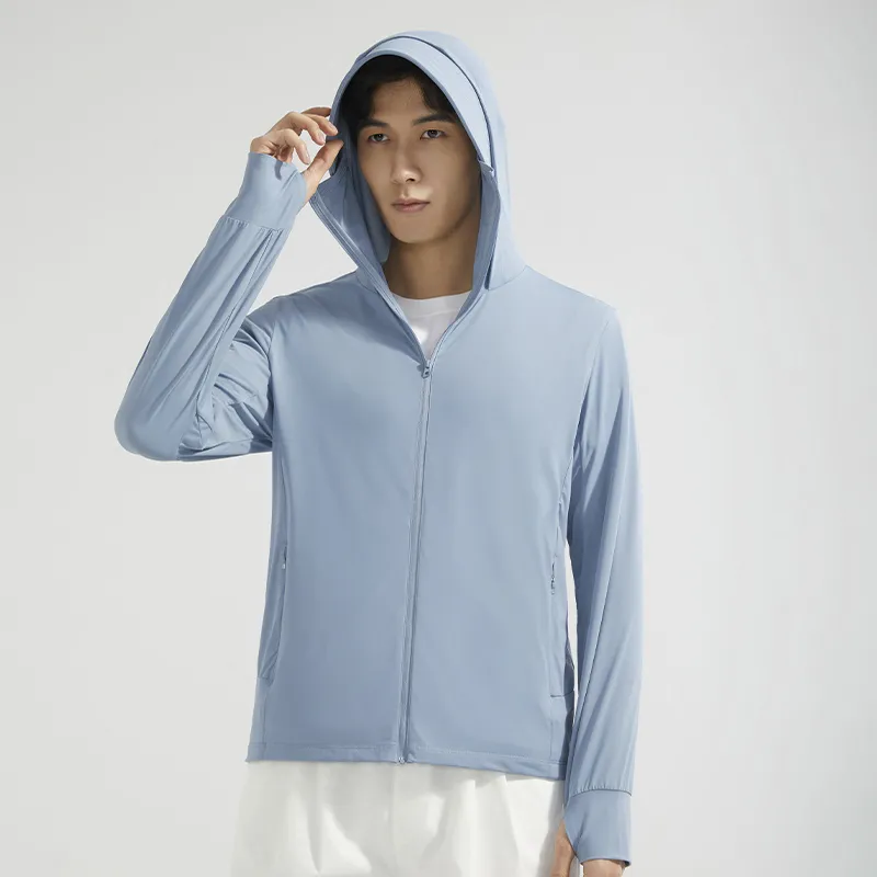 MIIOW Casual Hooded Lightweight Ice Silk Sun Protection Clothing Unisex-7