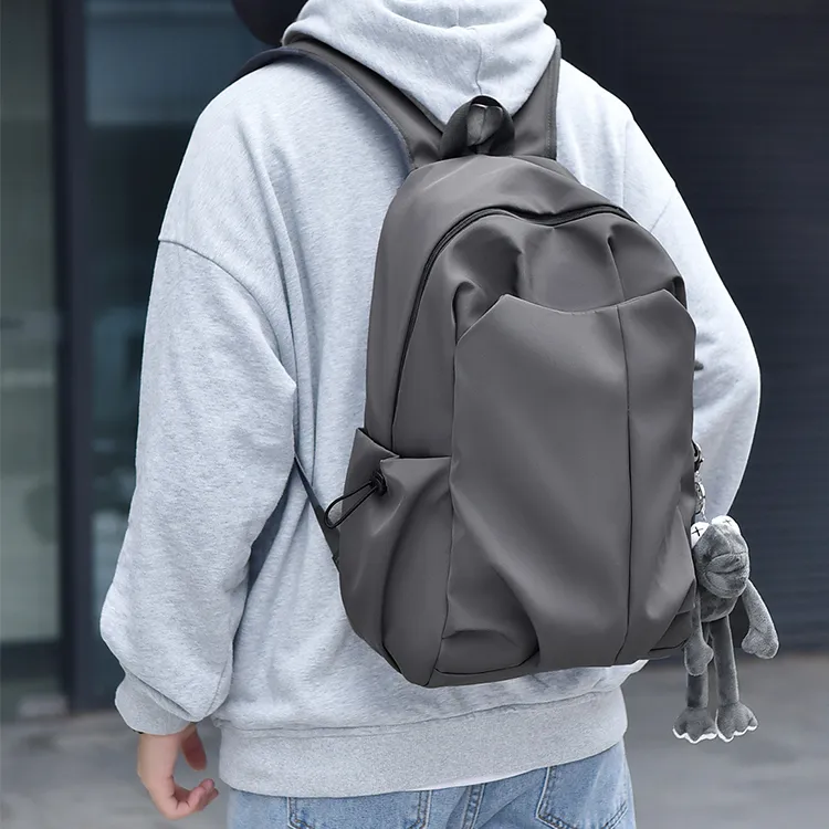 Aini Rabbit Nylon Backpack Regular Unisex Black/White/Gray/Red-9