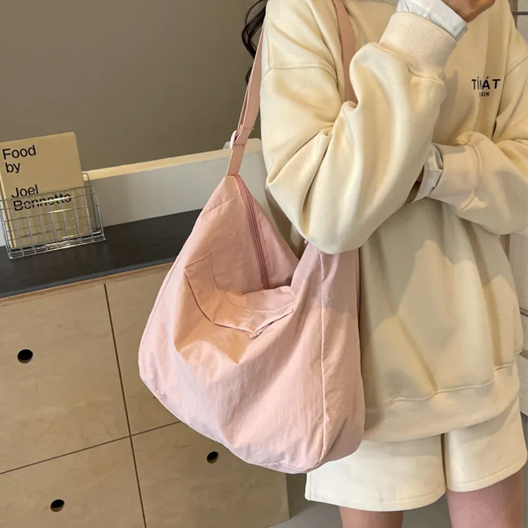 Aini Rabbit Fabric Crossbody Bags Shoulder Bags Unisex Ecru/Black/Blue/Pink/Purple-13