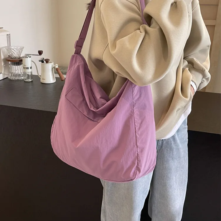 Aini Rabbit Fabric Crossbody Bags Shoulder Bags Unisex Ecru/Black/Blue/Pink/Purple-22