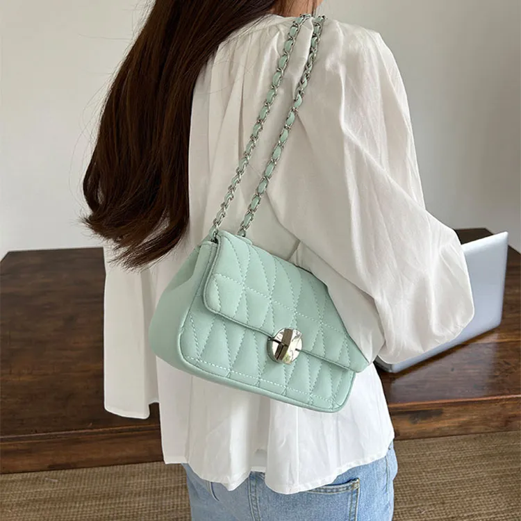 Aini Rabbit PU Shoulder Bag, Crossbody Bag Regular Women's Light Green/Pink/Silver/Black-4