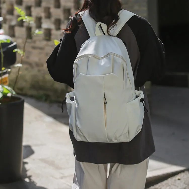 Aini Rabbit Nylon Backpack Regular Unisex Black/White/Gray/Red-4
