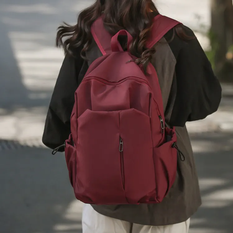 Aini Rabbit Nylon Backpack Regular Unisex Black/White/Gray/Red-14