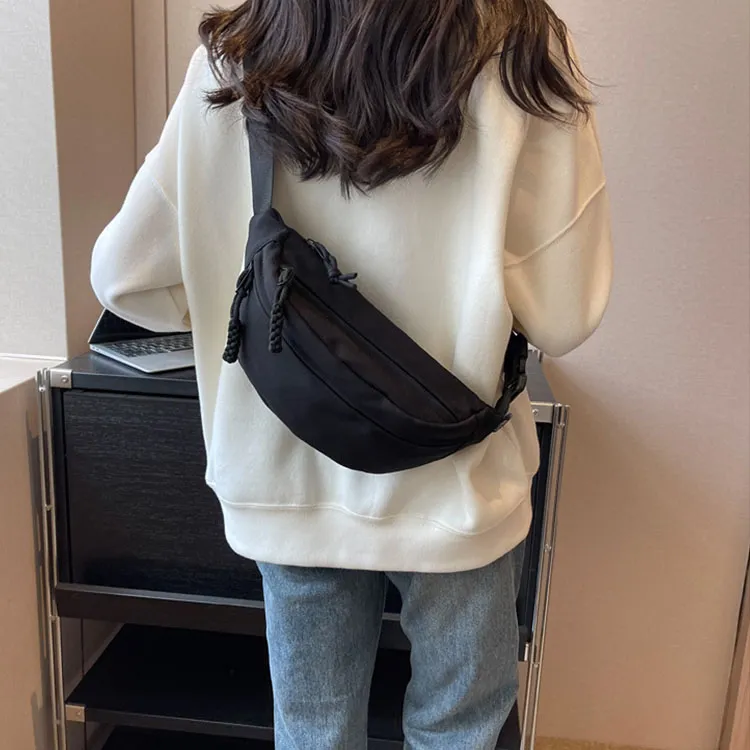 Aini Rabbit Canvas Bag, Fanny Pack, Crossbody Bag Regular Unisex Ecru/Pink/Orange/Red/Black-22