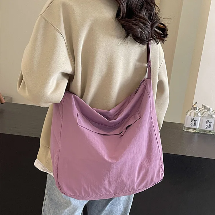 Aini Rabbit Fabric Crossbody Bags Shoulder Bags Unisex Ecru/Black/Blue/Pink/Purple-18