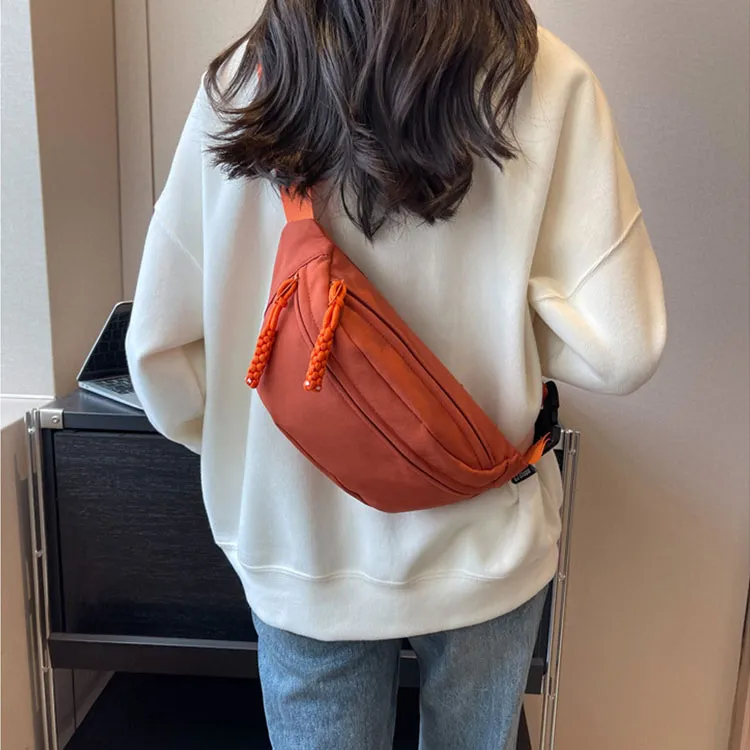 Aini Rabbit Canvas Bag, Fanny Pack, Crossbody Bag Regular Unisex Ecru/Pink/Orange/Red/Black-12