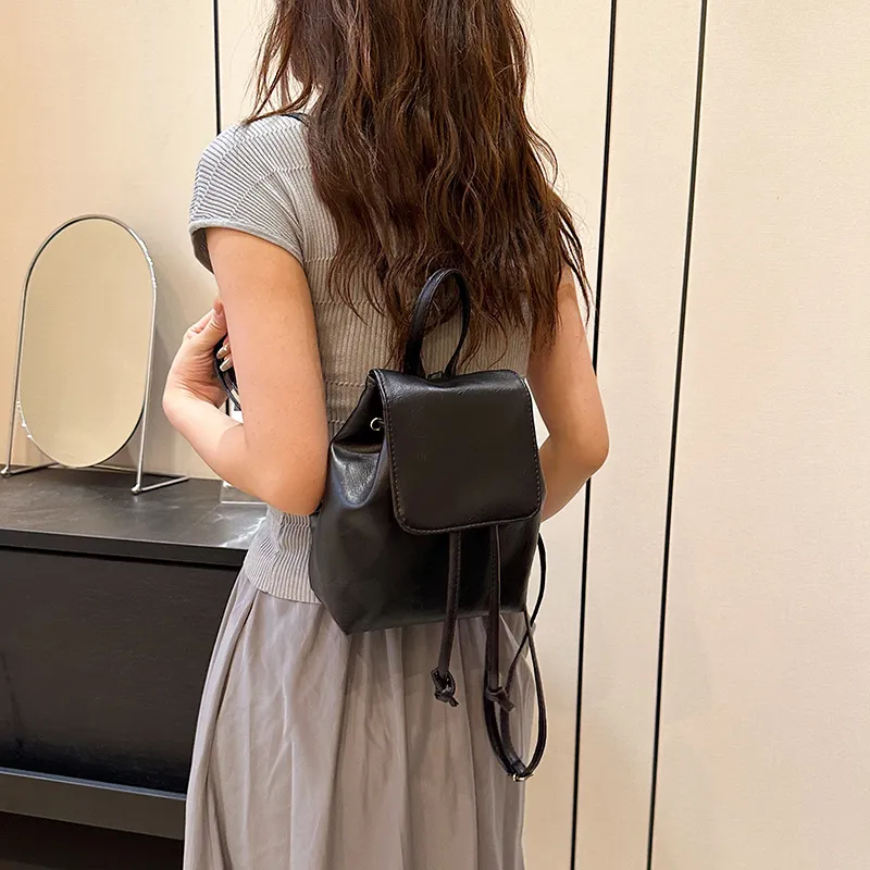 Aini Rabbit PU Backpack Regular Women's Black/Brown-3