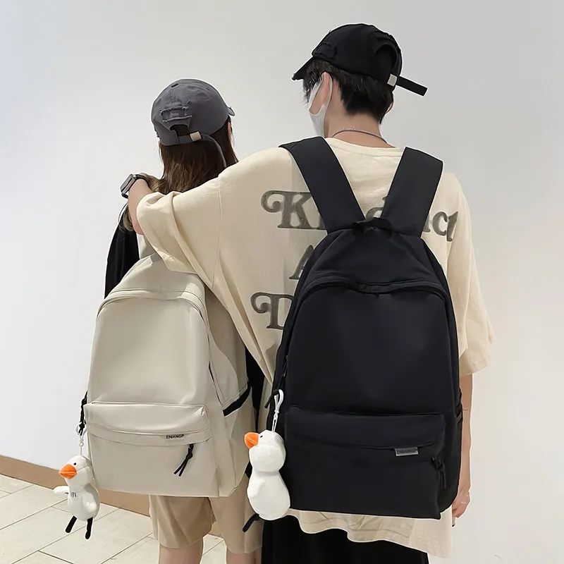 Aini Rabbit Nylon Backpack Regular Unisex White/Black-4