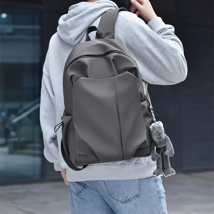 Aini Rabbit Nylon Backpack Regular Unisex Black/White/Gray/Red-10