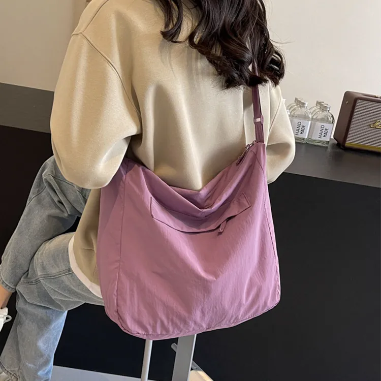 Aini Rabbit Fabric Crossbody Bags Shoulder Bags Unisex Ecru/Black/Blue/Pink/Purple-21