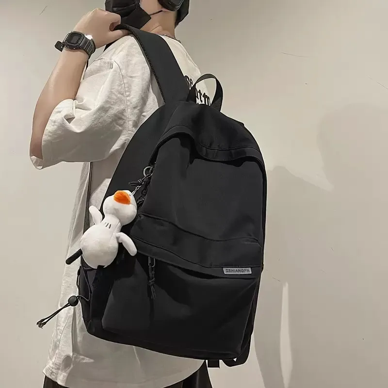 Aini Rabbit Nylon Backpack Regular Unisex White/Black-1