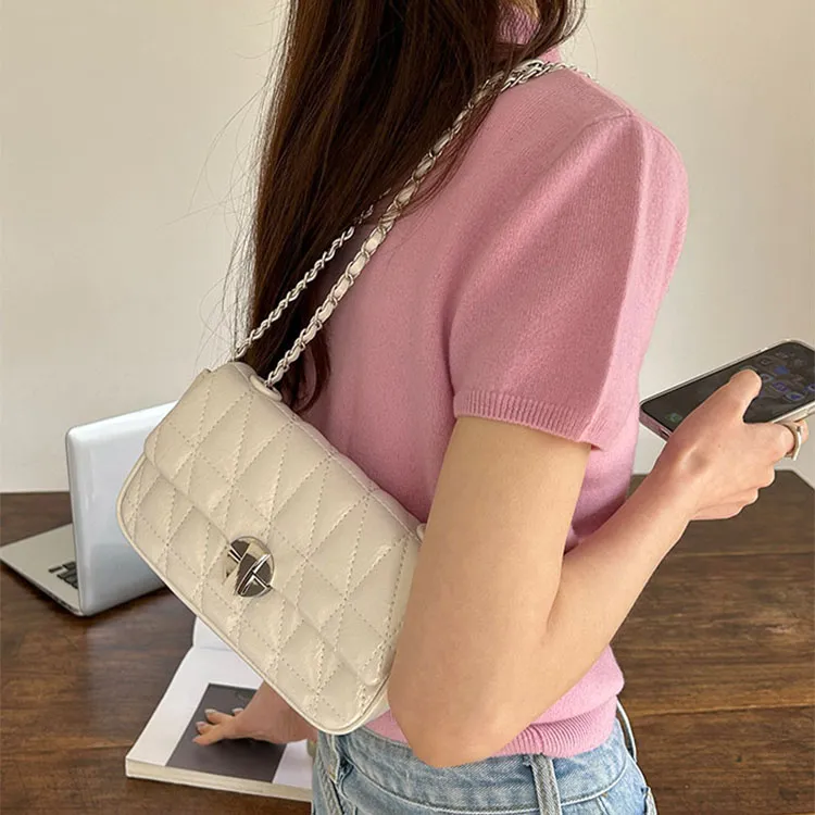Aini Rabbit PU Shoulder Bag, Crossbody Bag Regular Women's Light Green/Pink/Silver/Black-14