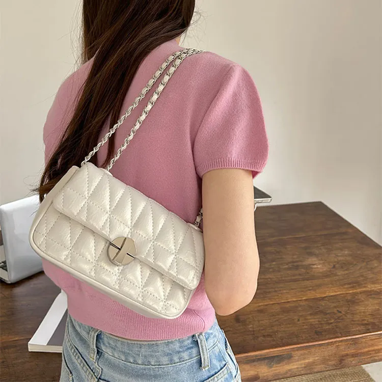 Aini Rabbit PU Shoulder Bag, Crossbody Bag Regular Women's Light Green/Pink/Silver/Black-13