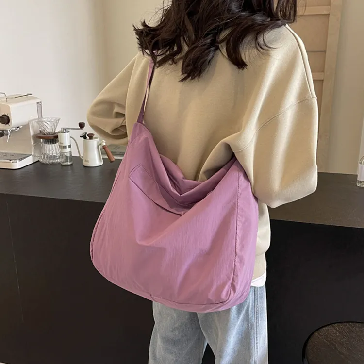 Aini Rabbit Fabric Crossbody Bags Shoulder Bags Unisex Ecru/Black/Blue/Pink/Purple-19