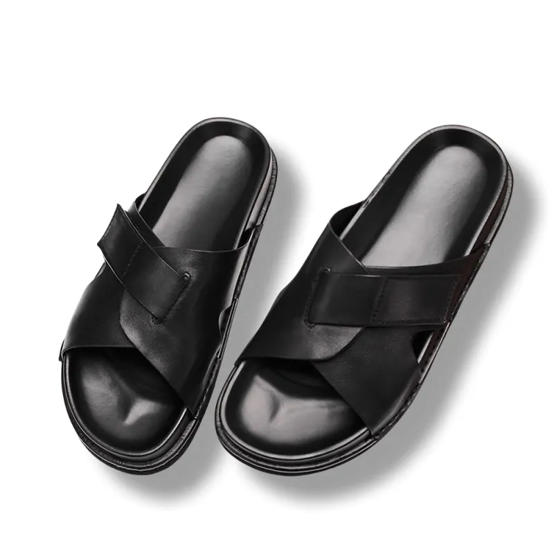 Brounvanm Slide Slippers Men's Black-2