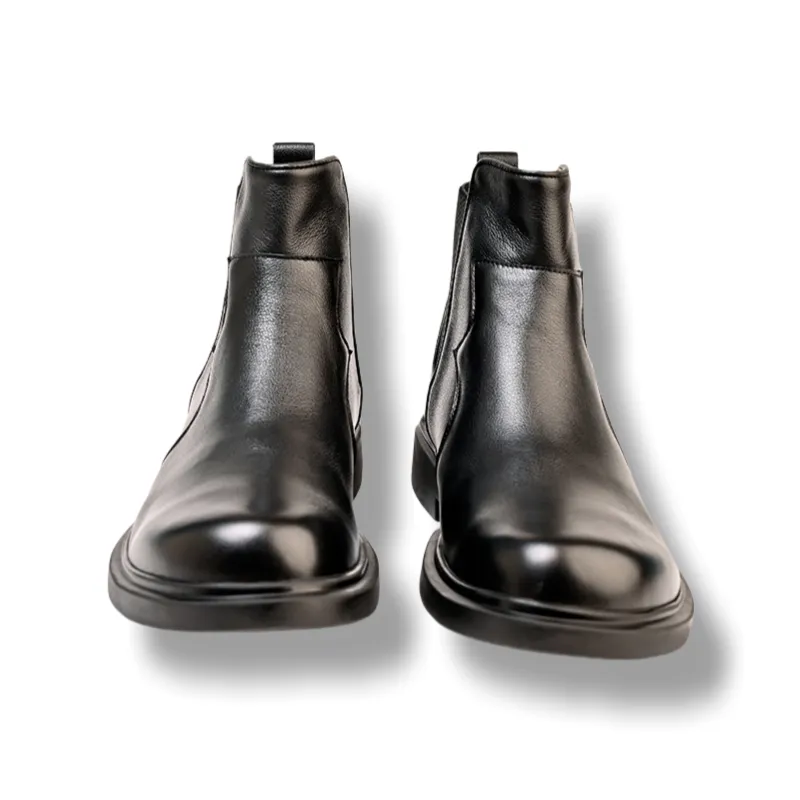 Brounvanm Short Chelsea Boots Men's Black-3