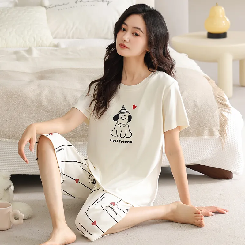 William Pajama Set Women's White-2