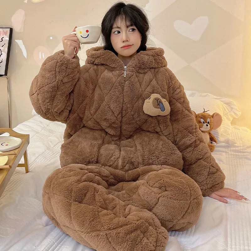 William Pajama Set Women's Brown-2