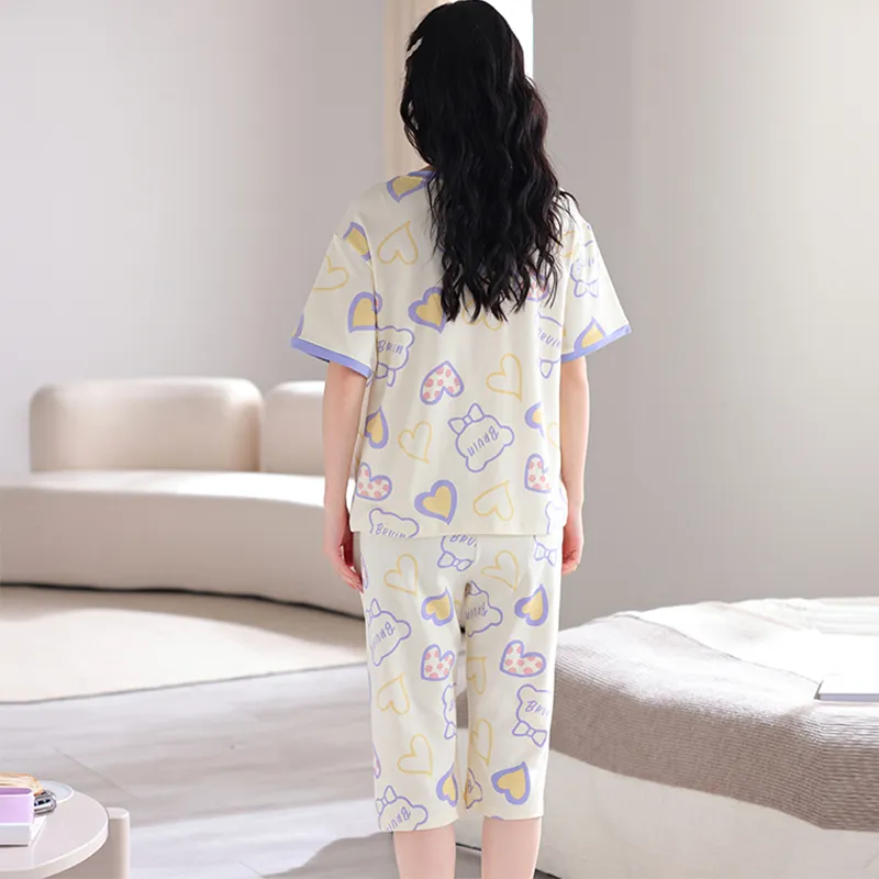 William Pajama Set Women's Pink Purple-1