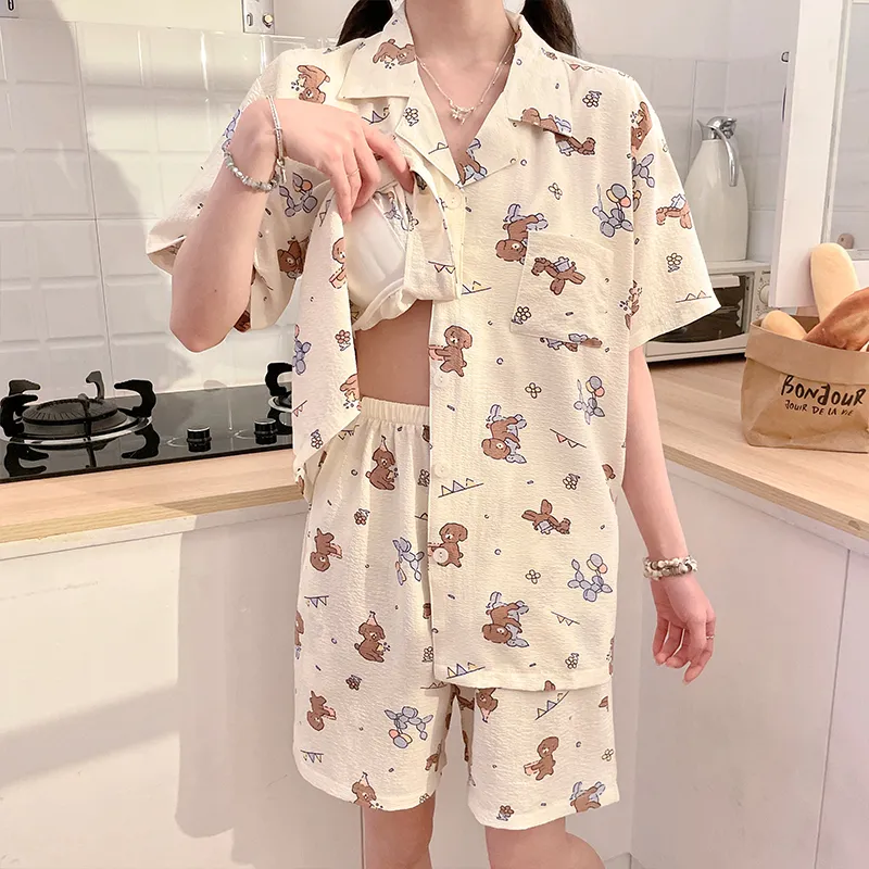 William Pajama Set Women's Ecru-1
