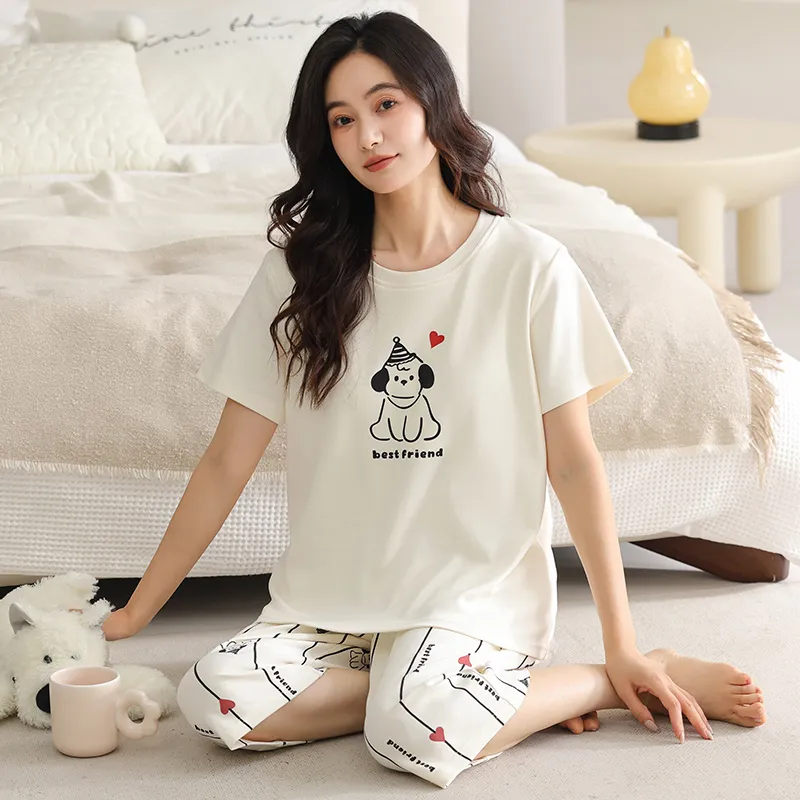 William Pajama Set Women's White-3