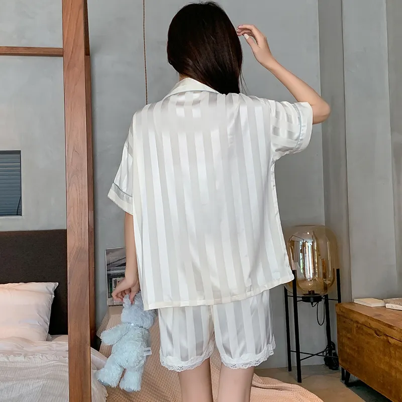 William Pajama Set Women's White-1