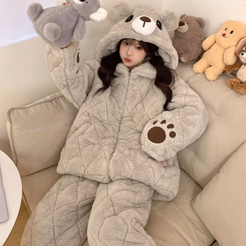 William Pajama Set Women's Gray-1