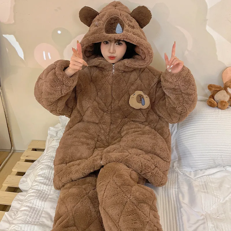 William Pajama Set Women's Brown-1