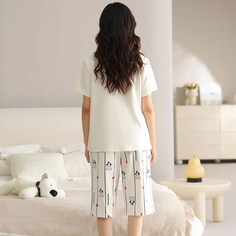William Pajama Set Women's White-5
