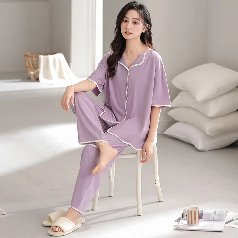 William Pajama Set Women's Light Purple-3