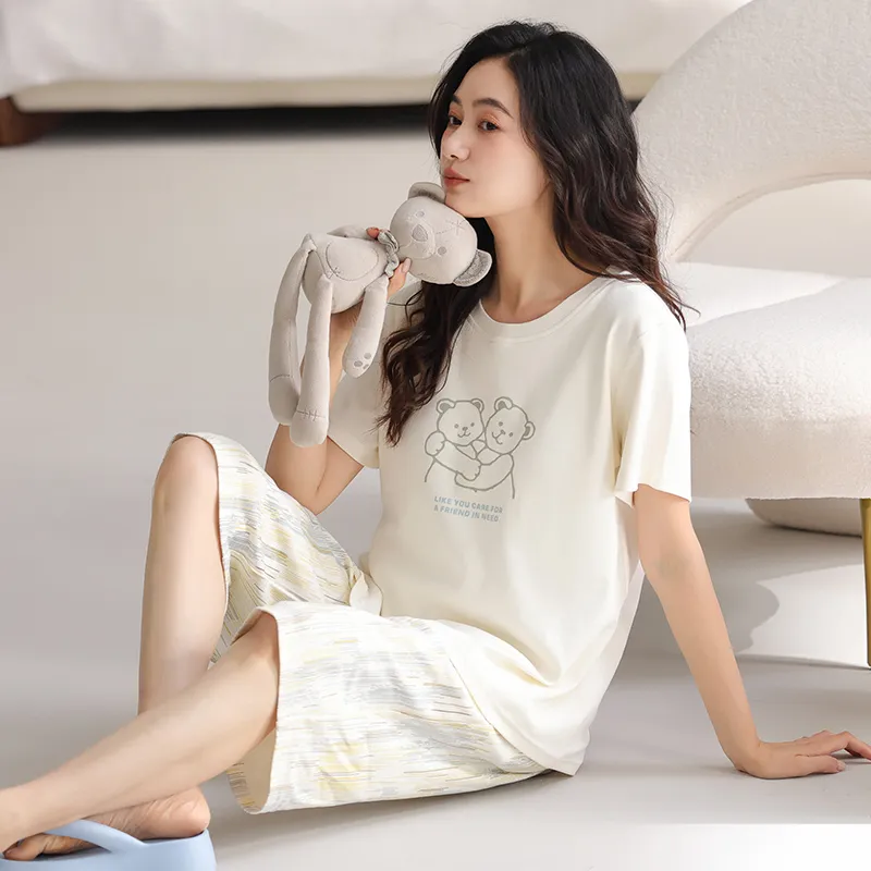 William Pajama Set Women's Ivory-5