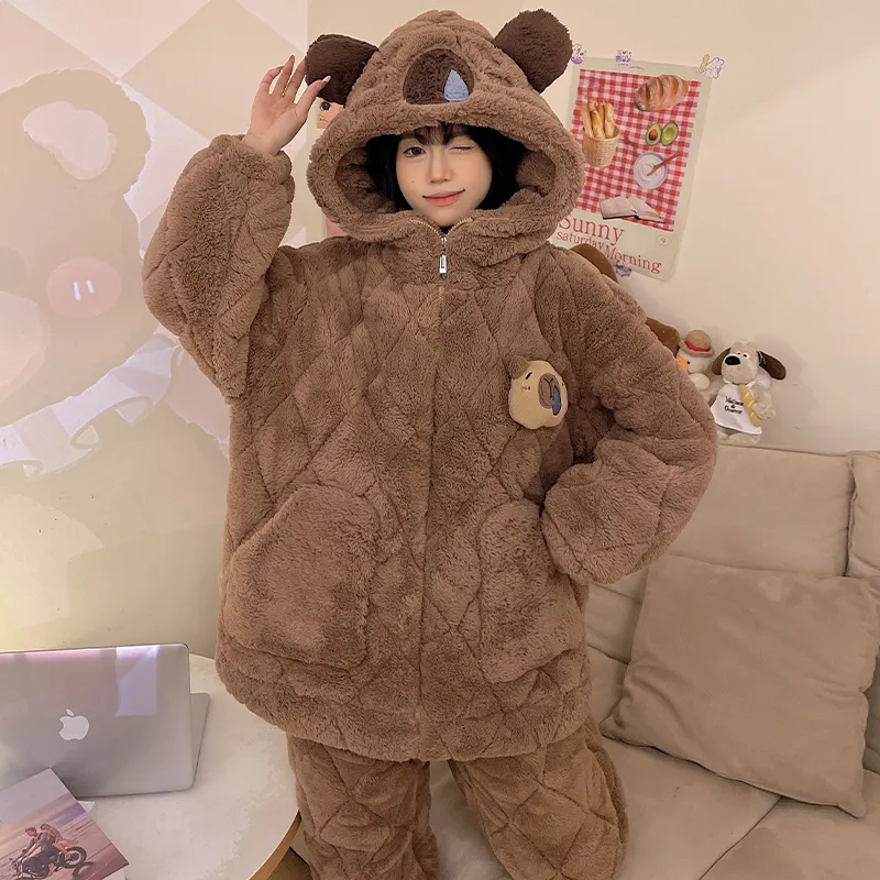 William Pajama Set Women's Brown-4