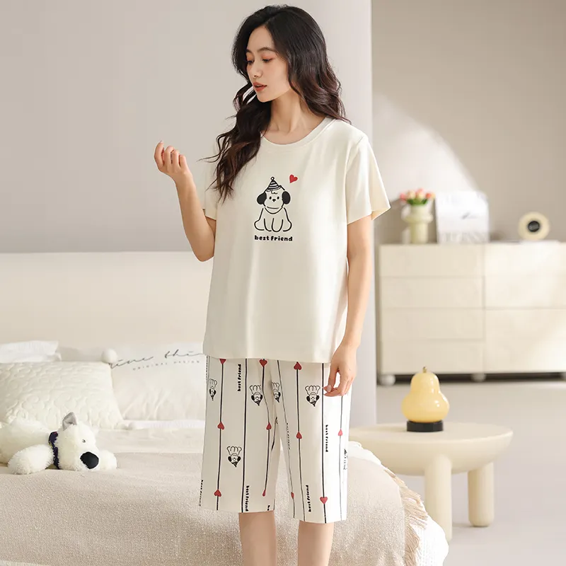 William Pajama Set Women's White-4