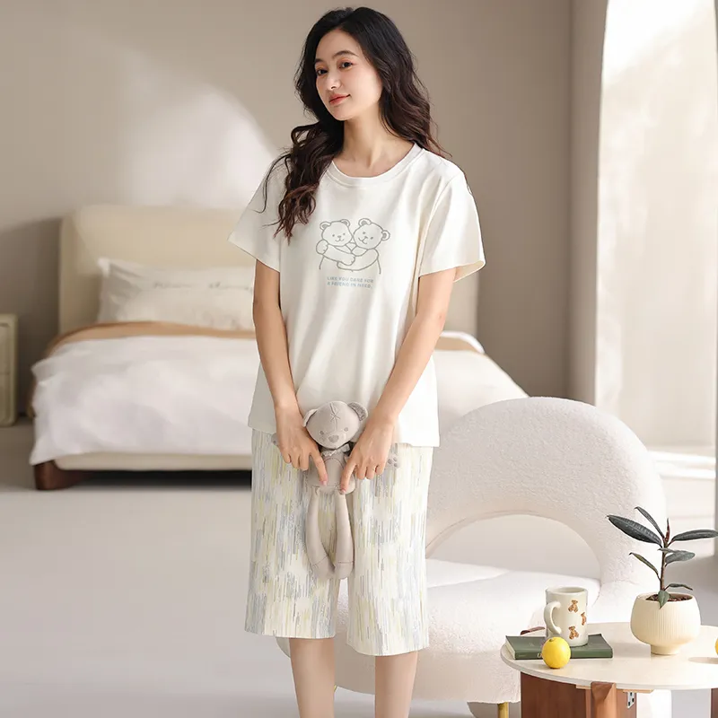 William Pajama Set Women's Ivory-3